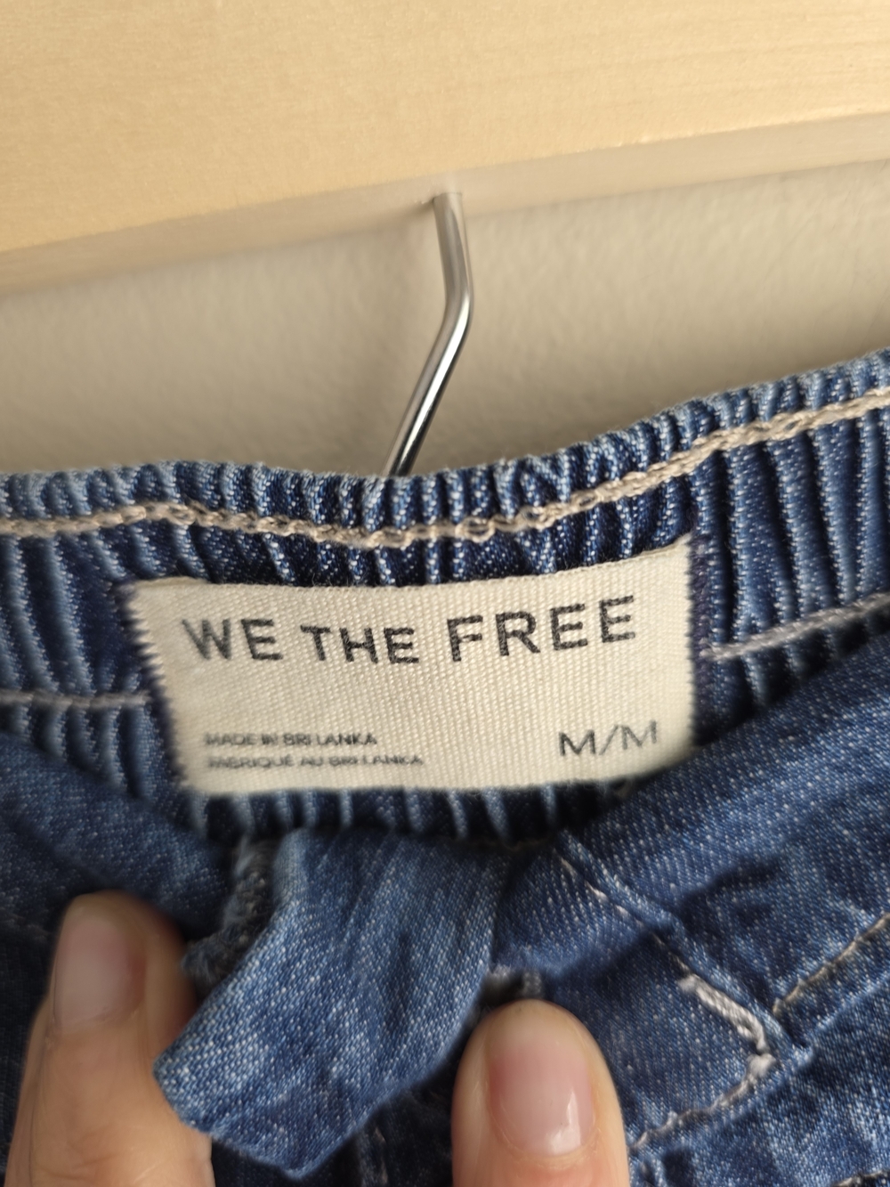 Free People We The Free Fleur Denim Shorts Tiered Flouncy Button Front Medium - Picture 4 of 10